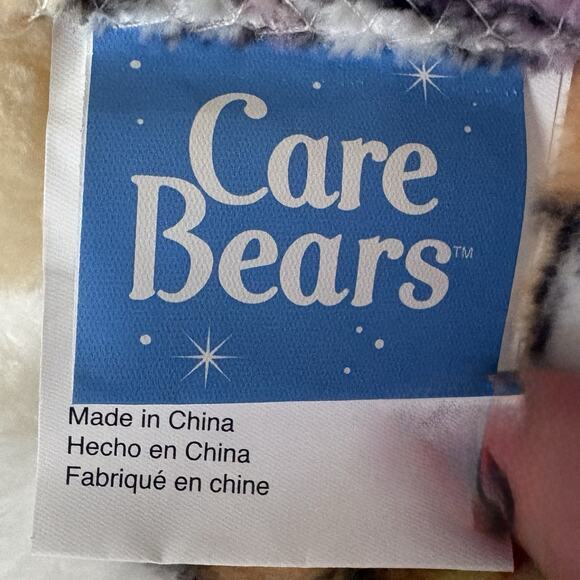 CARE BEARS XL TWIN HALLOWEEN FALL LEAVES THROW BLANKET 60x90 Yellow VTG Retro 🎃 - Picture 13 of 16